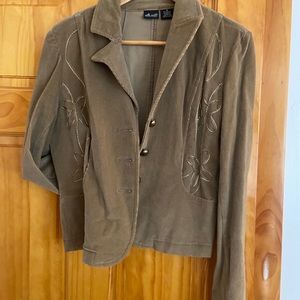 Beautiful Stitched Corduroy Bolero Blazer Size 8